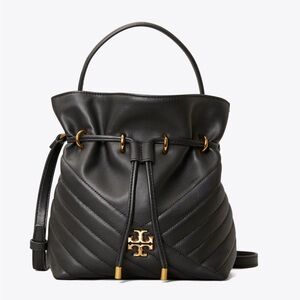 Tory Burch Kira Black Quilted Leather Backpack